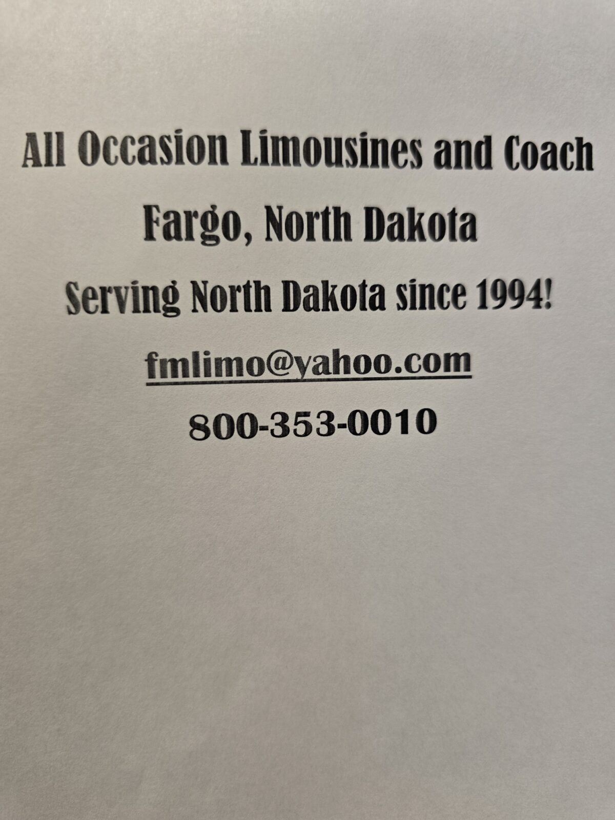 All Occasions Limousine & Coach logo
